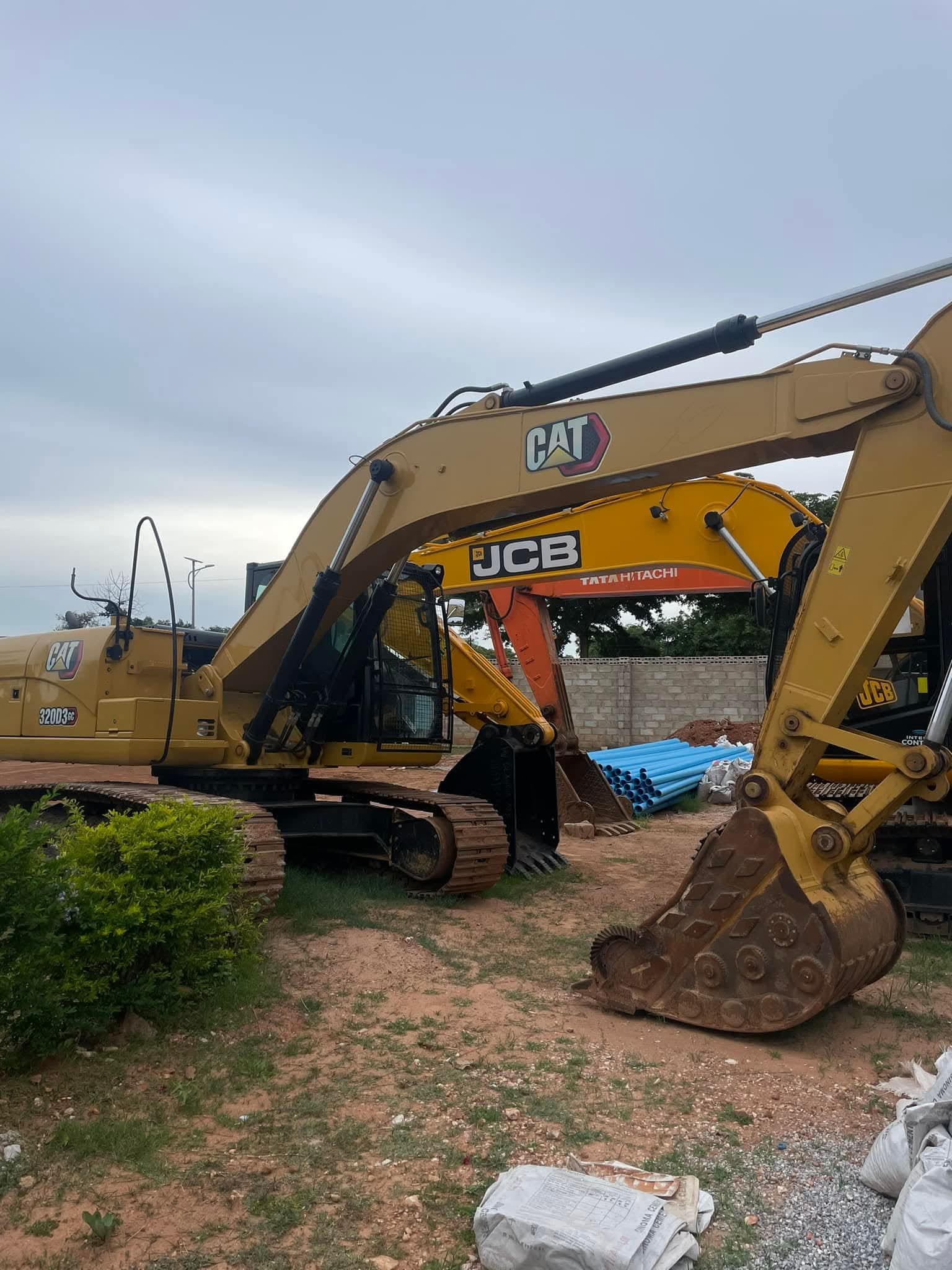 BMR excavators in the yard