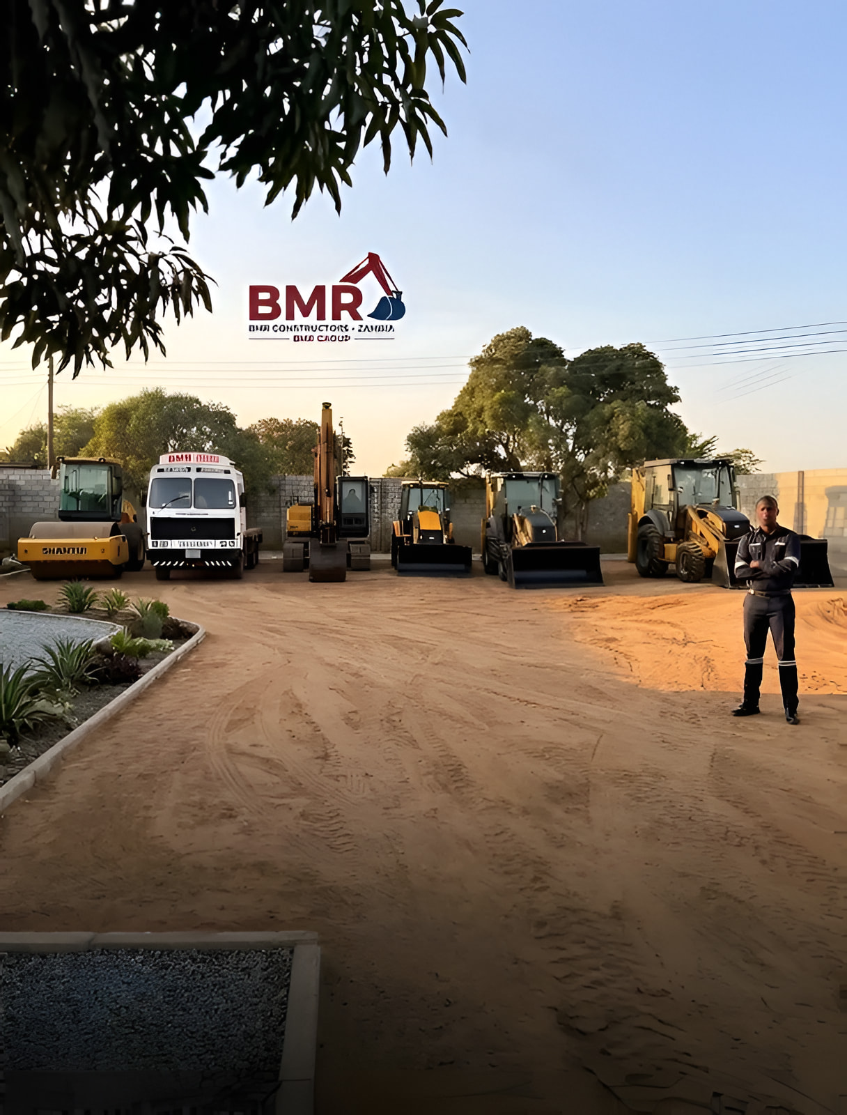BMR equipment lined up in the yard
